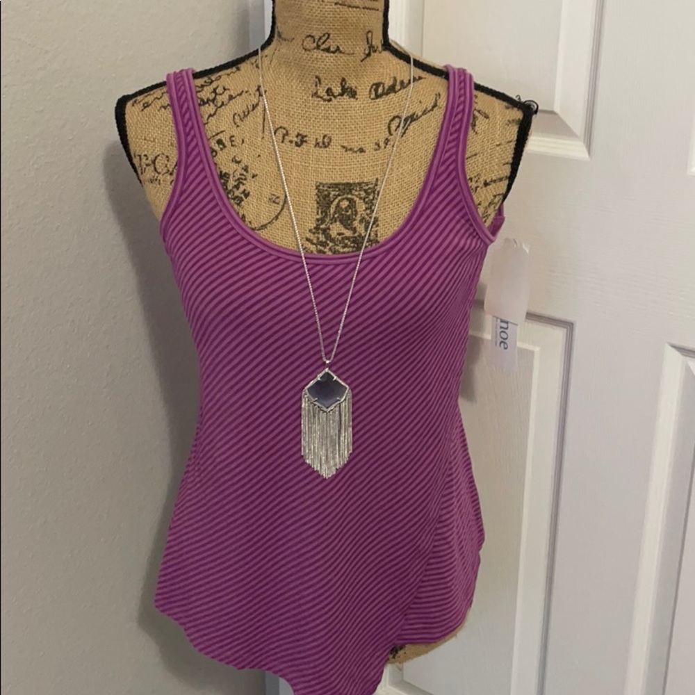 Bias stripe wrap tank